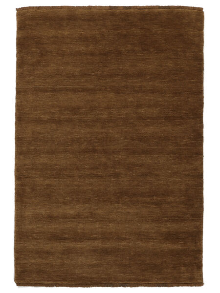 Handloom Fringes 160X230 茶 単色 ウール 絨毯 絨毯 