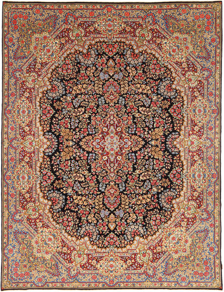  ケルマン Sherkat Farsh 絨毯 297X382 オリエンタル 手織り 茶/ベージュ 大きな (ウール, )