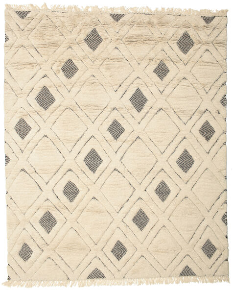  Yoko 絨毯 200X250 モダン 手織り 暗めのベージュ色の/薄茶色 (ウール, インド)