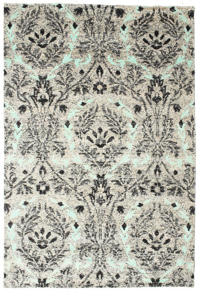  Lennox 絨毯 190X290 モダン 手織り 薄い灰色/ホワイト/クリーム色 (絹, インド)