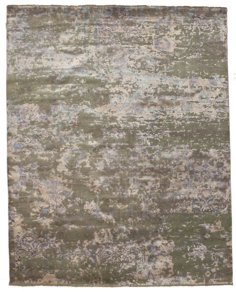  Damask 絨毯 242X304 モダン 手織り 薄い灰色/濃いグレー ( インド)
