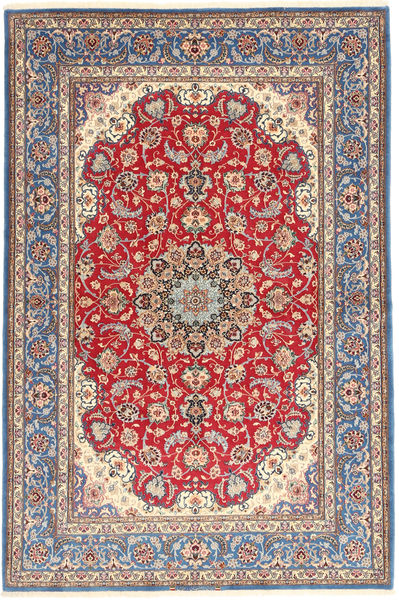  イスファハン 絹の縦糸 絨毯 152X227 ペルシャ グレー/赤 小 