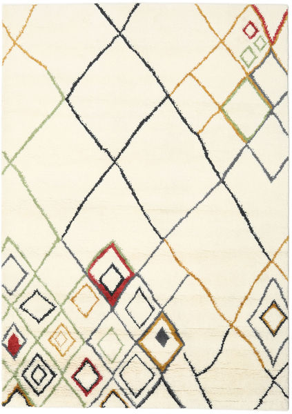  Berber インド - Off-白/Multi 絨毯 210X290 モダン 手織り ベージュ/ホワイト/クリーム色 (ウール, インド)
