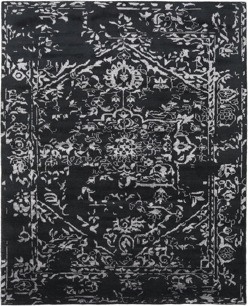  Orient Express - 黒 絨毯 240X300 モダン 手織り 濃いグレー (ウール/バンブーシルク, インド)