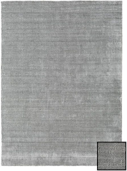 Bamboo Grass - Black_ グレー 絨毯 210X290 モダン 薄い灰色 (ウール/バンブーシルク, トルコ)