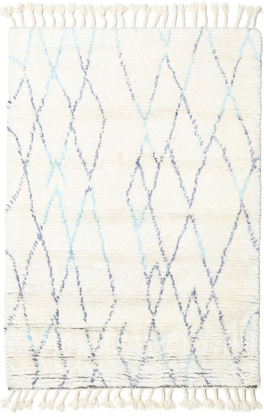  シャギー ラグ ウール 絨毯 120X180 Rana オフホワイト/青 小 絨毯 