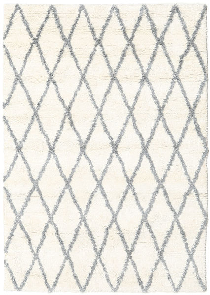 絨毯 手織り Queens 絨毯 - オフホワイト/グレー 140X200 オフホワイト/グレー (ウール, インド)