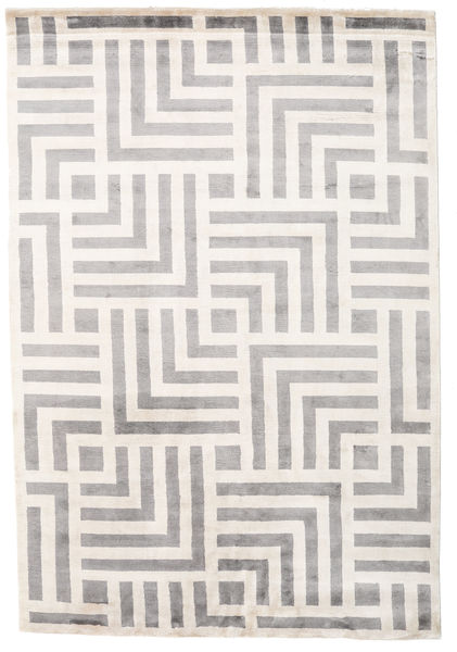  Maze 絨毯 170X240 モダン 手織り 薄い灰色/ベージュ ( インド)