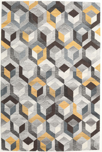  Cube - グレー/ゴールド 絨毯 200X300 モダン 薄い灰色/濃いグレー (ウール, インド)
