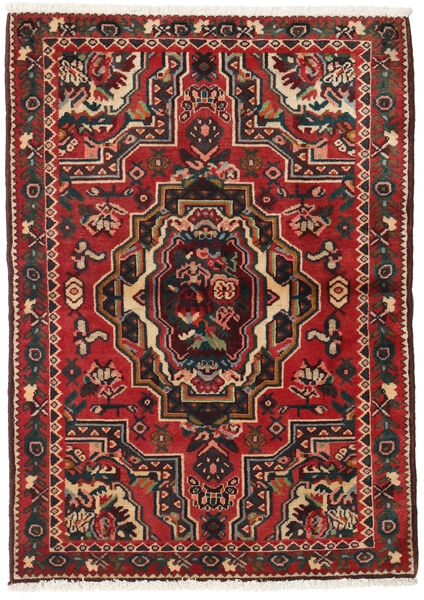  バクティアリ 絨毯 103X145 オリエンタル 手織り 濃い茶色/深紅色の (ウール, ペルシャ/イラン)