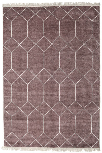  Kiara - Mauve 絨毯 140X200 モダン 手織り 薄紫色/濃いグレー ( インド)