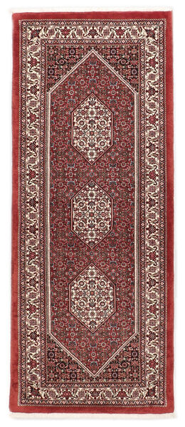 絨毯 オリエンタル ビジャー シルク製 絨毯 75X190 廊下 カーペット 赤/深紅色の ( ペルシャ/イラン)