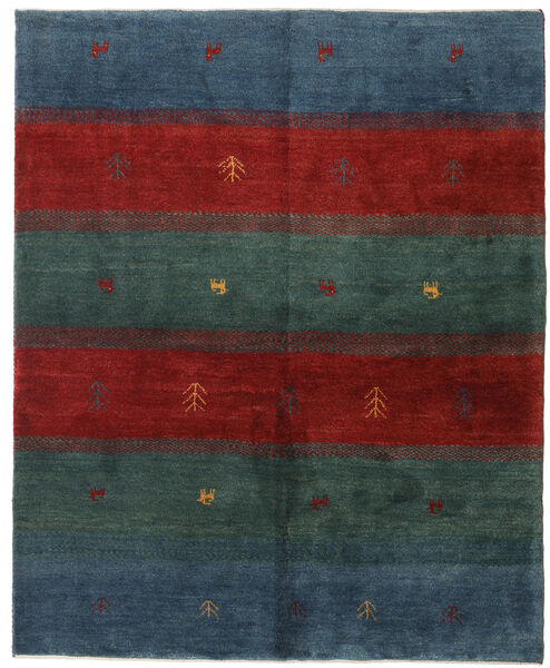  ギャッベ ペルシャ 絨毯 158X193 モダン 手織り 紺色の/深紅色の (ウール, ペルシャ/イラン)