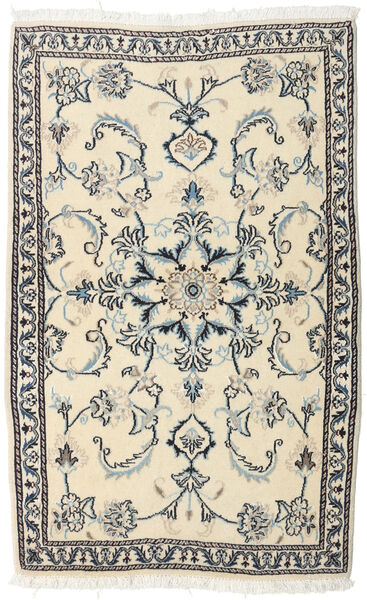  ナイン 絨毯 90X140 オリエンタル 手織り ベージュ/濃いグレー (ウール, ペルシャ/イラン)