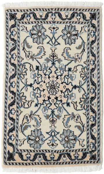  ナイン 絨毯 60X90 オリエンタル 手織り 暗めのベージュ色の/薄い灰色 (ウール, ペルシャ/イラン)