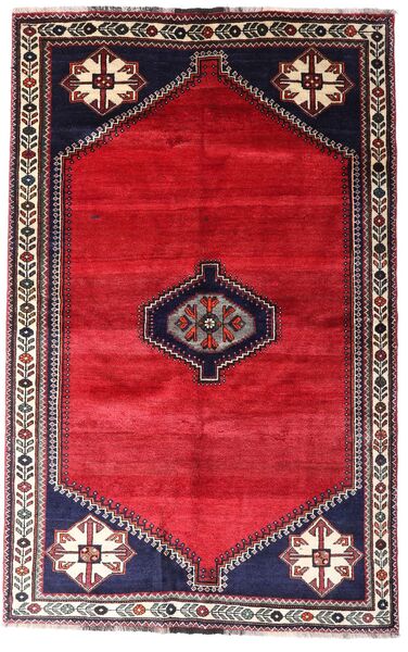  カシュガイ 絨毯 157X252 オリエンタル 手織り 赤/暗いピンク (ウール, )