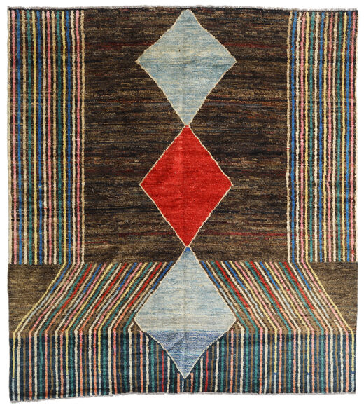  Moroccan Berber - Afghanistan 絨毯 211X234 モダン 手織り 黒/濃いグレー (ウール, アフガニスタン)