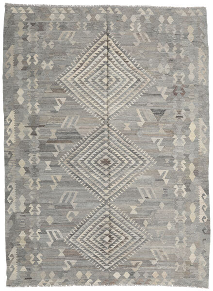  キリム Ariana 絨毯 215X288 モダン 手織り 濃いグレー/黒 (ウール, アフガニスタン)