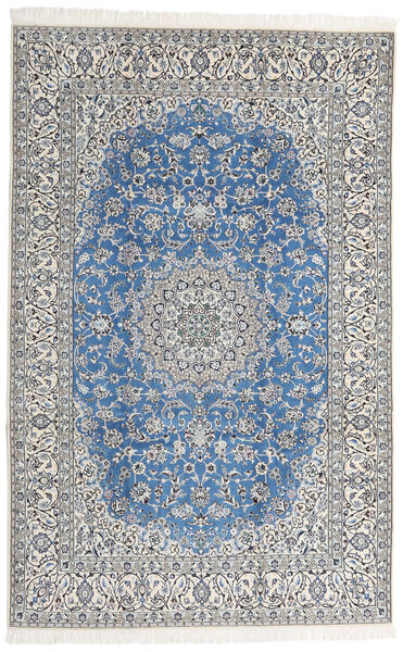  ナイン 9La 絨毯 207X320 オリエンタル 手織り 薄い灰色/ベージュ (ウール/絹, ペルシャ/イラン)