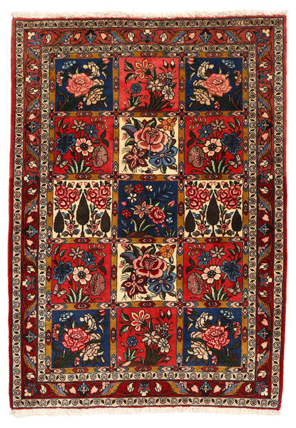  バクティアリ Collectible 絨毯 111X156 オリエンタル 手織り 深紅色の/黒 (ウール, ペルシャ/イラン)