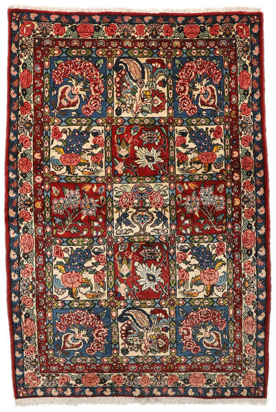  バクティアリ Collectible 絨毯 107X156 オリエンタル 手織り 濃い茶色/深紅色の (ウール, ペルシャ/イラン)
