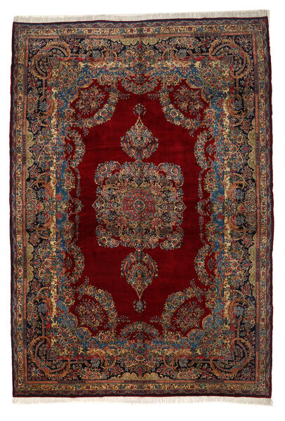 絨毯 ケルマン Fine Ca. 1980 絨毯 345X505 深紅色の/茶 大きな (ウール, ペルシャ/イラン)