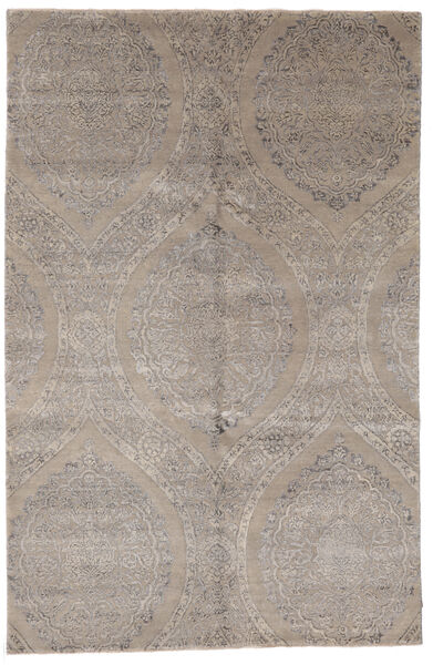  Damask インド 絨毯 169X260 モダン 手織り 薄い灰色/薄茶色 (ウール/バンブーシルク, インド)