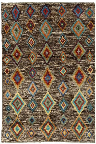  Moroccan Berber - Afghanistan 絨毯 117X174 モダン 手織り 黒/濃い茶色 (ウール, アフガニスタン)