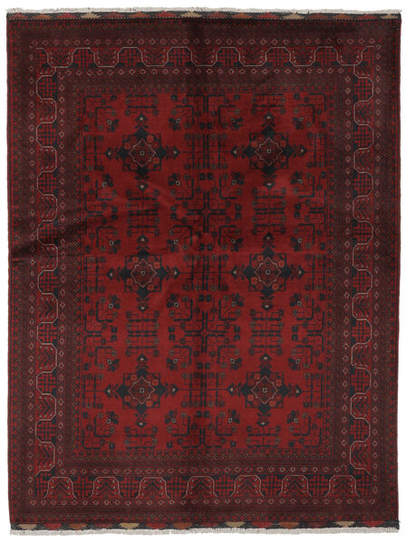  アフガン Khal Mohammadi 絨毯 148X195 オリエンタル 手織り 黒/深紅色の (ウール, )