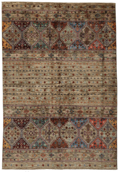 絨毯 オリエンタル Shabargan 絨毯 174X250 茶/黒 (ウール, アフガニスタン)
