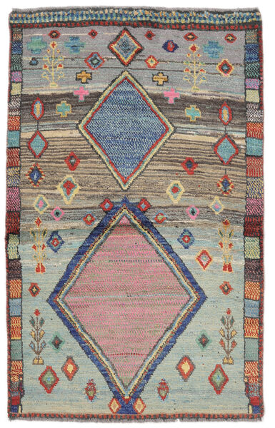  Moroccan Berber - Afghanistan 絨毯 88X142 モダン 手織り 濃いグレー/黒 (ウール, アフガニスタン)