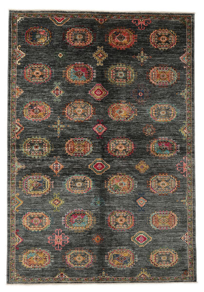  カザック Ariana 絨毯 170X244 オリエンタル 手織り 黒/濃い茶色 (ウール, アフガニスタン)