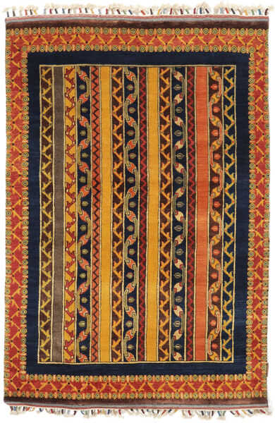  ギャッベ Loribaft 絨毯 117X173 モダン 手織り 濃い紫/深紅色の (ウール, インド)
