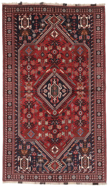 160X276 絨毯 カシュガイ 絨毯 オリエンタル 手織り 黒/深紅色の (ウール, ペルシャ/イラン)