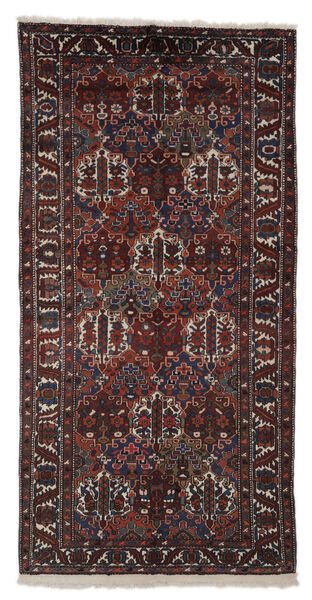 絨毯 ペルシャ バクティアリ 絨毯 145X301 廊下 カーペット 黒/深紅色の (ウール, ペルシャ/イラン)