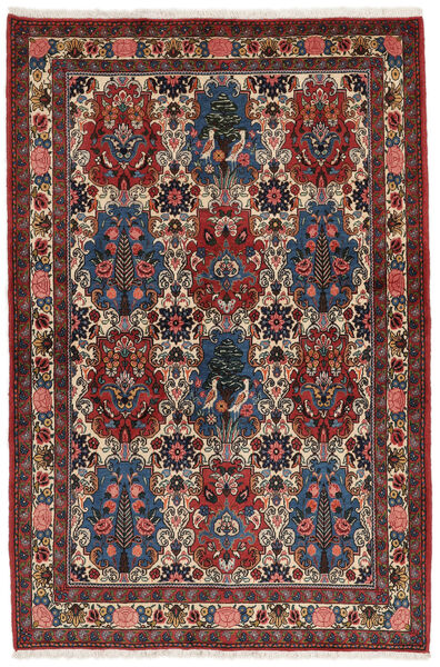  バクティアリ 絨毯 132X196 オリエンタル 手織り 黒/濃い茶色 (ウール, ペルシャ/イラン)