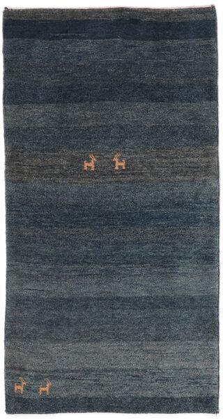  ギャッベ ペルシャ 絨毯 95X160 モダン 手織り 黒/紺色の (ウール, )