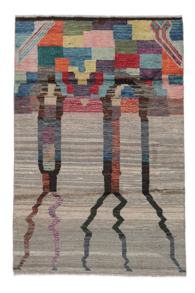  Moroccan Berber - Afghanistan 絨毯 117X178 モダン 手織り 濃いグレー/黒 (ウール, アフガニスタン)