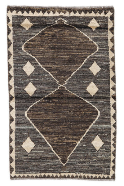  Moroccan Berber - Afghanistan 絨毯 91X146 モダン 手織り 黒/ベージュ (ウール, アフガニスタン)