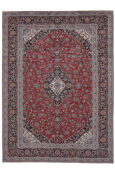  カシャン 絨毯 280X384 オリエンタル 手織り 濃い茶色/黒 大きな (ウール, ペルシャ/イラン)