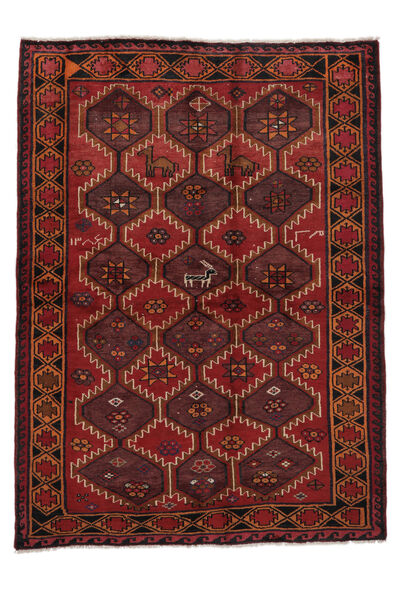 絨毯 ペルシャ ロリ 絨毯 172X232 黒/深紅色の (ウール, ペルシャ/イラン)