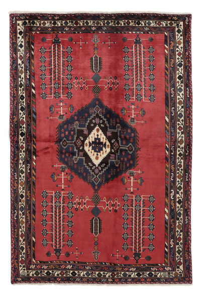  アフシャル 絨毯 164X240 オリエンタル 手織り 黒/濃い茶色 (ウール, ペルシャ/イラン)