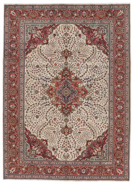絨毯 ペルシャ タブリーズ 絨毯 250X341 茶/深紅色の 大きな (ウール, ペルシャ/イラン)