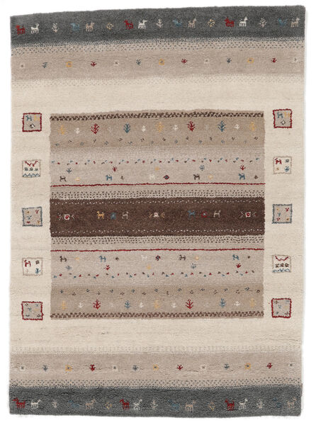 ギャッベ インド 絨毯 140X200 モダン 手織り 茶/黒 (ウール, インド)
