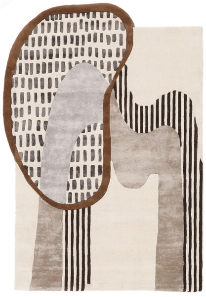  Elephant - Off-白 絨毯 200X300 モダン 暗めのベージュ色の/濃い茶色 ( インド)