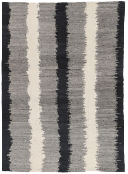 絨毯 キリム モダン 絨毯 200X300 黒/濃いグレー (ウール, アフガニスタン)