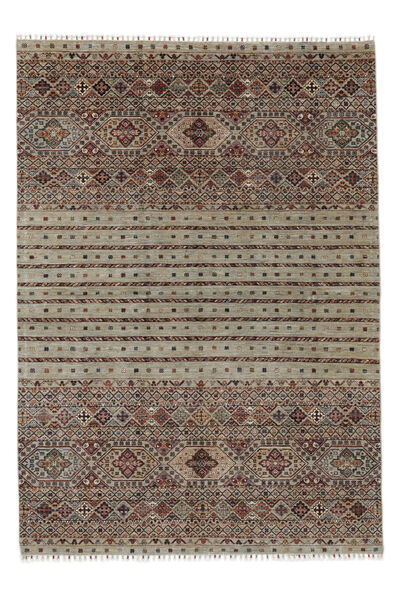 絨毯 Shabargan 絨毯 172X242 茶/黒 (ウール, アフガニスタン)