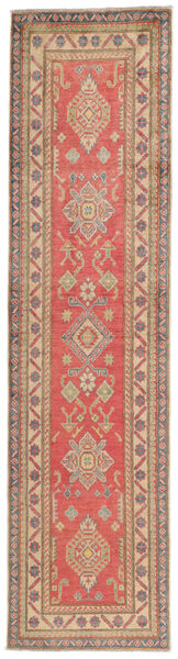 80X312 絨毯 オリエンタル カザック Fine 絨毯 廊下 カーペット 茶/赤 (ウール, アフガニスタン)
