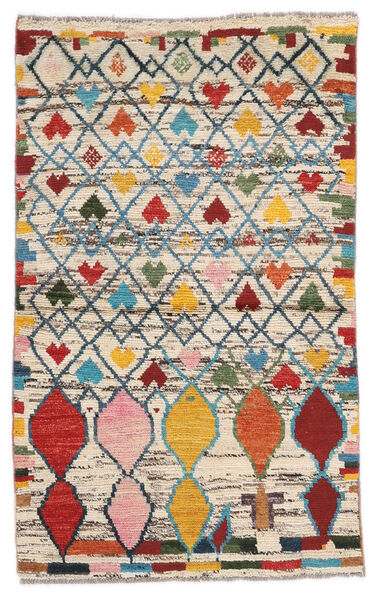  Moroccan Berber - Afghanistan 絨毯 91X147 モダン 手織り 濃い茶色/ベージュ (ウール, アフガニスタン)
