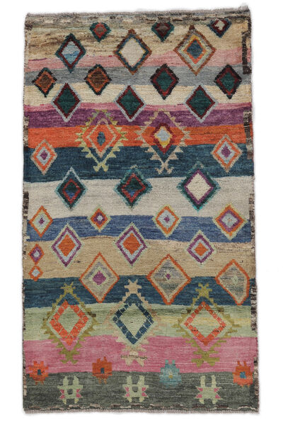  Moroccan Berber - Afghanistan 絨毯 81X137 モダン 手織り 黒/ホワイト/クリーム色 (ウール, アフガニスタン)